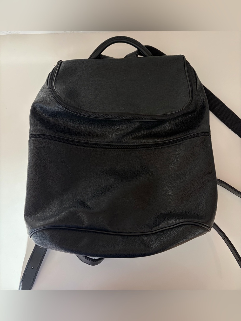 Longchamp Le Foulonné Backpack – Black Leather